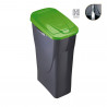 Cubo 25 litros ecobin con tapa color verde 21,5x36x51cm mondex