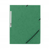 Carpeta gomas kf02167 cartón verde con solapas din a4 q-connect