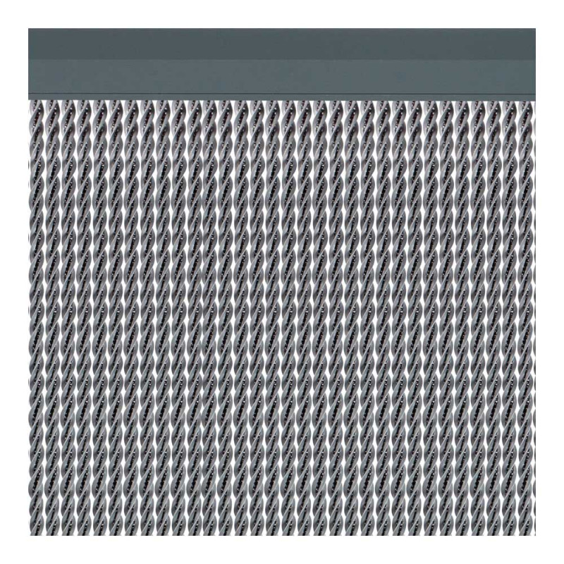 Cortina puerta manacor color plata 90x210cm m63577 acudam