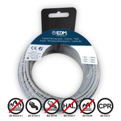 Carrete cablecillo flexible 1,5mm gris libre de halógenos 5m