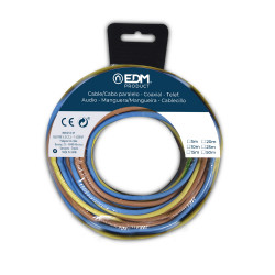 Carrete cablecillo flexible 2,5mm 3 cables (az-m-t) 5m por color total 15m