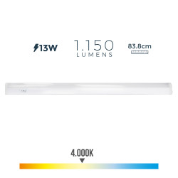 Regleta electronica led 13w 1150 lumens 4000k luz dia 3,6x83,8x3cm edm
