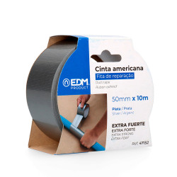 Cinta multiuso americana 10m x 50mm gris edm