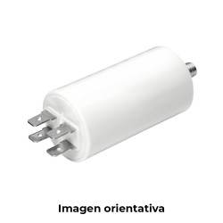 Condensador mka 25mf 5% 450v ø4,1x8cm con espiga m8 y faston doble konek
