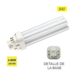 Bombilla de bajo consumo lynx g-24q-1 4 pins 13w 840k luz dia (equivalencia philips: pl-c 4p) 11,8cm philips