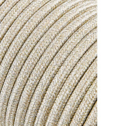 Cable cordon tubulaire 2x0,75mm c15 beige 25m