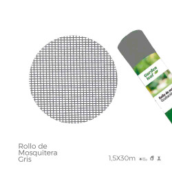 Rollo mosquitera gris 1,50x30m