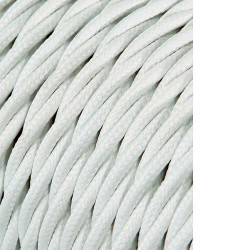 Cable textil trenzado 2x0,75mm blanco 25m