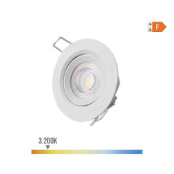 Downlight led empotrable redondo 5w 3200k luz calida color blanco ø9cm edm