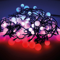 Guirnalda "cherry" led luces de tres medidas 14m 120 leds cambio de colores exterior