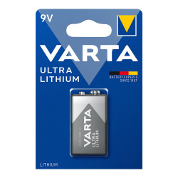 Pila varta ultra lithium 9v - 6lr61 (blister 1 unid) 26,5x17,5x48,5mm