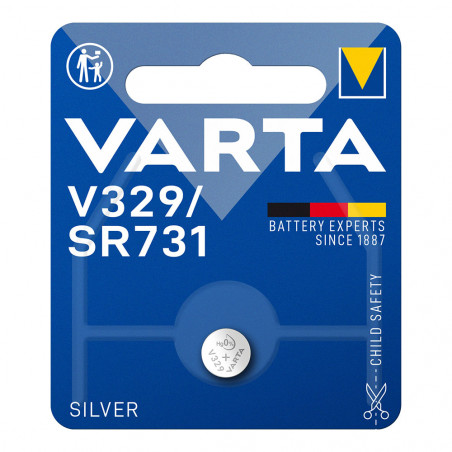 Micro pila boton varta silver sr73 - v329 1,55v (blister 1 unid) ø7,9x3,1mm
