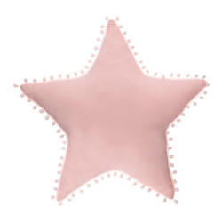 Ult. unidades cojin infantil rosa con pompones modelo estrella