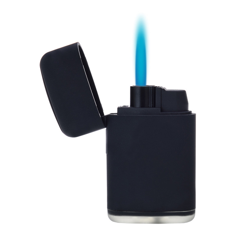 Encendedor capsule black recargable llama azul 6,5x4x1,7cm euro/u