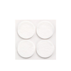 Pack 4 fieltros blancos sinteticos adhesivos ø38mm plasfix inofix