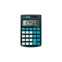 Blister calculadora pocket negra 8 digitos con funda milan