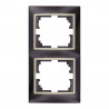 Marco vertical para 2 elementos marco negro y aro perla 81x154x10mm s.europa solera erp62nu