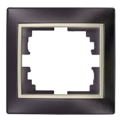 Marco para 1 elemento marco negro y aro perla 83x81x10mm. s.europa solera erp71nu