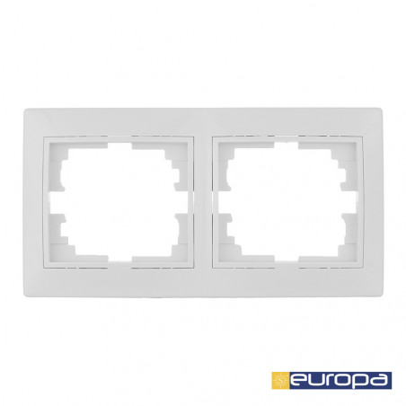 Marco para 2 elementos horizontal blanco 154x81x10mm s.europa solera erp72u