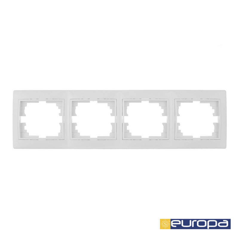 Marco horizontal para 4 elementos blanco 296x81x10mm s.europa solera erp74u