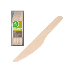 Bolsa 12ud cuchillo madera 16,5cm best products green