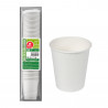Pack con 50 unid. vasos cartón blancos 200cc best products green