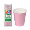 Pack 24 unid. vasos cartón rosas baby 200cc best products green