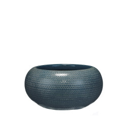 Macetero gabriel bowl redondo azul ø32x16cm
