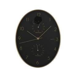 Reloj de pared andy color negro-dorado ø35x4.5cm