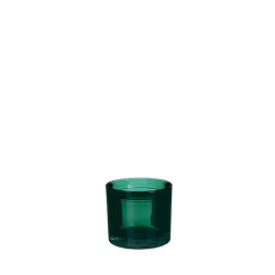 Portavelas decorativo kenny cristal verde ø9x8cm