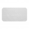 Alfombra de ducha interior rectangular antideslizante blanca 69x39cm
