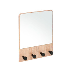 Ult. unidades espejo de pared con colgador color natural 50x37x6cm