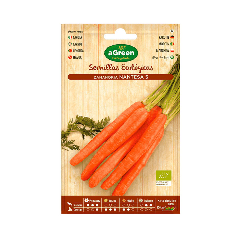 Sobre semillas eco zanahoria nantesa agreen