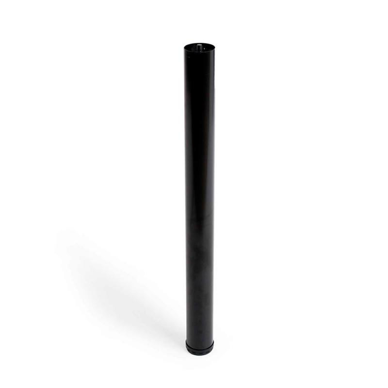 Pata regulable cilíndrica de acero en color negro mod.406g. altura 71cm rei