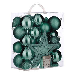 Ult. unidades pack 40 bolas decorativas para árbol de navidad color azul