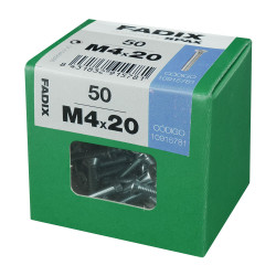 Caja l 50 unid. tornillo metrica cp m 4x20mm fadix
