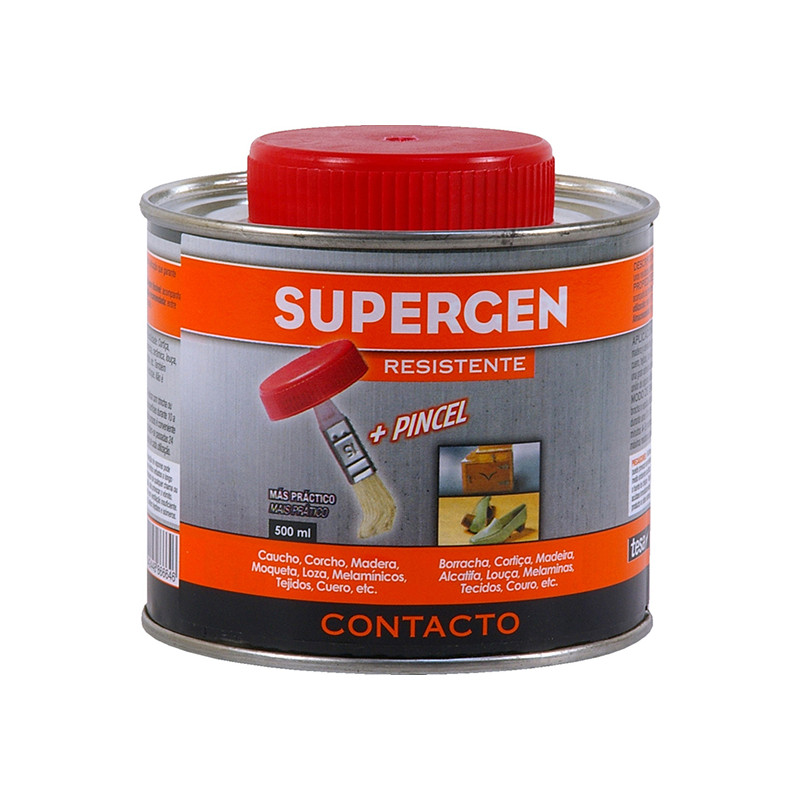 Adhesivo Supergen® de contacto con pincel - Incoloro - Bote 500 ml