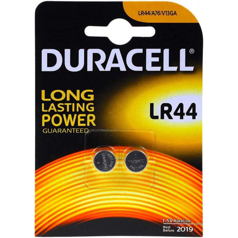 PILA DURACELL ALCALINA LR44 PACK 02 UNID