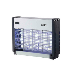 Exterminador de insectos profesional electronico 2x8w 33x9x26cm color cromo/negro edm
