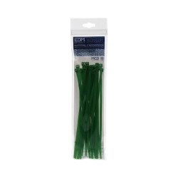 Bridas verdes 150x3,5mm nylon alta calidad (blister 25 unid.) edm