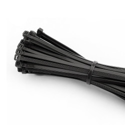 Bridas reutilizables negras 200x4,5mm (bolsa 100 unid.) nylon alta calidad