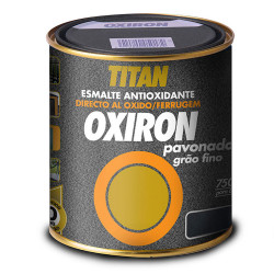 Esmalte metálico antioxidante oxiron pavonado negro 750ml titan 02b020434