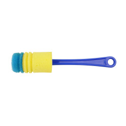 Cepillo limpia botellas 31cm color azul/amarillo fackelmann
